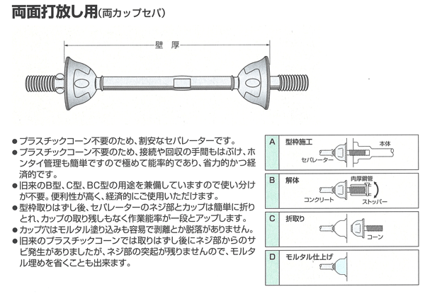 KCP型カップセパレーター W5/16×450 (150本入り) (コンドーテック)
