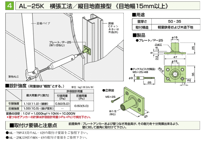 壁つなぎプレートアンカー