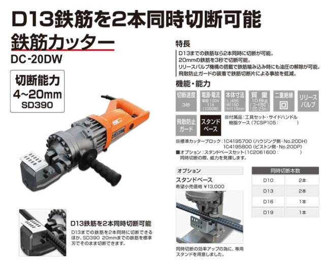 鉄筋カッターDC-20DW