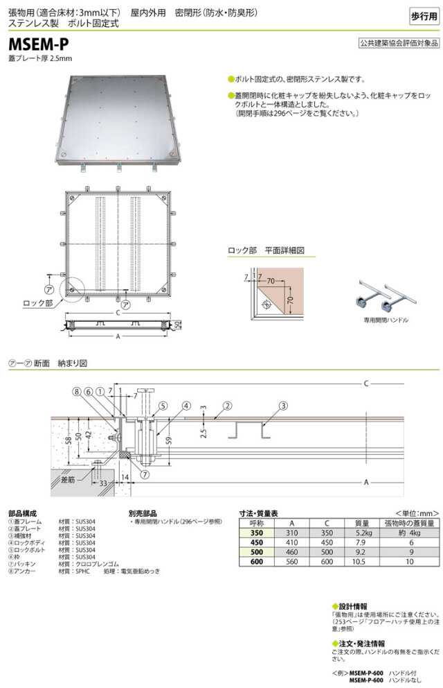 フロアーハッチ