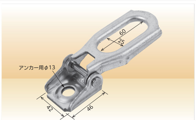 【即日発送】 型枠用アンカーベース金具 KSパタパタベース (50 許容荷重7.84kN ハンガーラック・ポールハンガー
