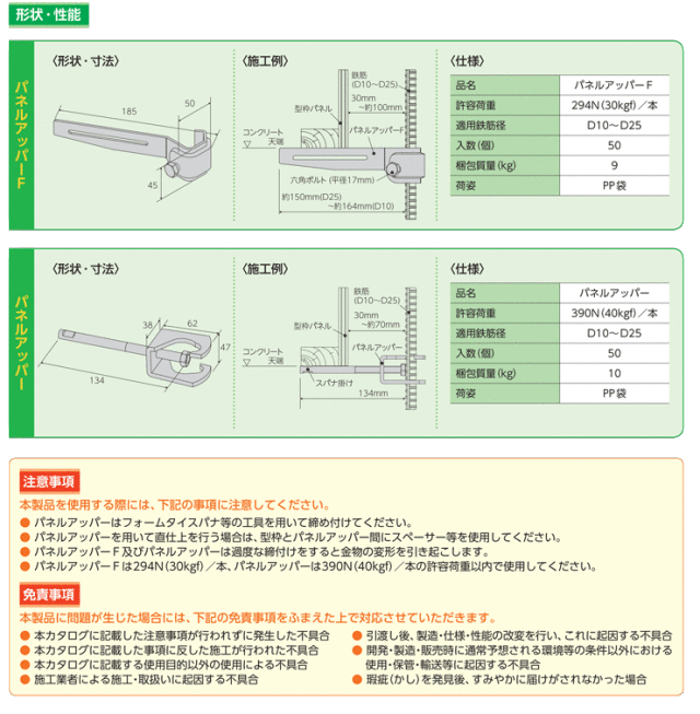 パネルアッパー