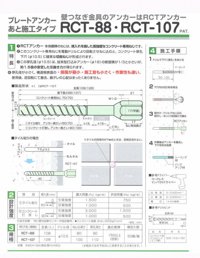 プレートアンカーRCT-88