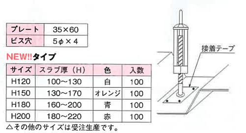 天端ポイント接着型(ポリ式)